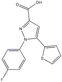 1-(4-fluorophenyl)-5-(thiophen-2-yl)-1H-pyrazole-3-carboxylic acid Struktur