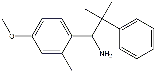 1-(4-methoxy-2-methylphenyl)-2-methyl-2-phenylpropan-1-amine Struktur