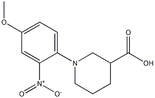 1-(4-methoxy-2-nitrophenyl)piperidine-3-carboxylic acid Struktur