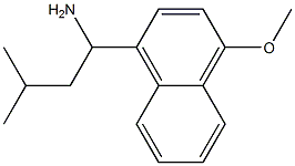 1-(4-methoxynaphthalen-1-yl)-3-methylbutan-1-amine Struktur