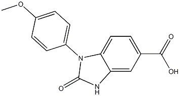 1-(4-methoxyphenyl)-2-oxo-2,3-dihydro-1H-1,3-benzodiazole-5-carboxylic acid Struktur