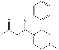 1-(4-methyl-2-phenylpiperazin-1-yl)butane-1,3-dione Struktur