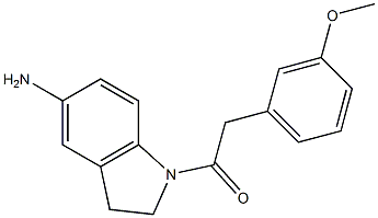 1-(5-amino-2,3-dihydro-1H-indol-1-yl)-2-(3-methoxyphenyl)ethan-1-one Struktur