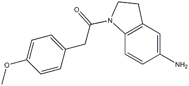 1-(5-amino-2,3-dihydro-1H-indol-1-yl)-2-(4-methoxyphenyl)ethan-1-one Struktur