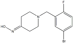 1-(5-bromo-2-fluorobenzyl)piperidin-4-one oxime Struktur