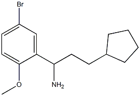 1-(5-bromo-2-methoxyphenyl)-3-cyclopentylpropan-1-amine Struktur