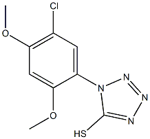 1-(5-chloro-2,4-dimethoxyphenyl)-1H-1,2,3,4-tetrazole-5-thiol Struktur