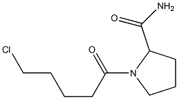 1-(5-chloropentanoyl)pyrrolidine-2-carboxamide Struktur