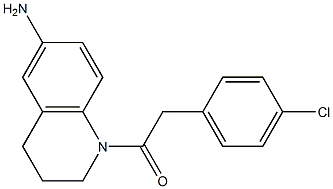 1-(6-amino-1,2,3,4-tetrahydroquinolin-1-yl)-2-(4-chlorophenyl)ethan-1-one Struktur