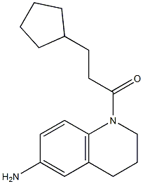 1-(6-amino-1,2,3,4-tetrahydroquinolin-1-yl)-3-cyclopentylpropan-1-one Struktur