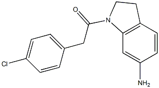 1-(6-amino-2,3-dihydro-1H-indol-1-yl)-2-(4-chlorophenyl)ethan-1-one Struktur