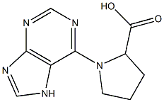 1-(7H-purin-6-yl)pyrrolidine-2-carboxylic acid Struktur