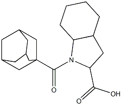 1-(Adamantane-1-carbonyl)-octahydro-indole-2-carboxylic acid Struktur