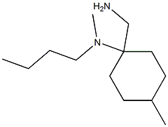 1-(aminomethyl)-N-butyl-N,4-dimethylcyclohexan-1-amine Struktur