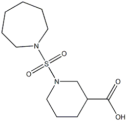 1-(azepane-1-sulfonyl)piperidine-3-carboxylic acid Struktur