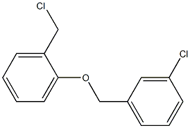 1-(chloromethyl)-2-[(3-chlorophenyl)methoxy]benzene Struktur