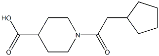 1-(cyclopentylacetyl)piperidine-4-carboxylic acid Struktur