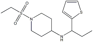 1-(ethanesulfonyl)-N-[1-(thiophen-2-yl)propyl]piperidin-4-amine Struktur