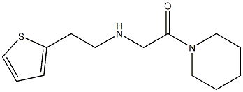 1-(piperidin-1-yl)-2-{[2-(thiophen-2-yl)ethyl]amino}ethan-1-one Struktur