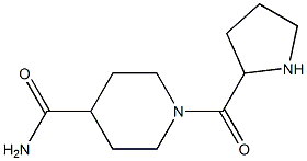 1-(pyrrolidin-2-ylcarbonyl)piperidine-4-carboxamide Struktur