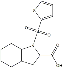 1-(thien-2-ylsulfonyl)octahydro-1H-indole-2-carboxylic acid Struktur