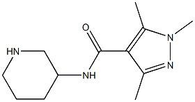 1,3,5-trimethyl-N-(piperidin-3-yl)-1H-pyrazole-4-carboxamide Struktur