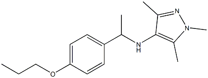 1,3,5-trimethyl-N-[1-(4-propoxyphenyl)ethyl]-1H-pyrazol-4-amine Struktur