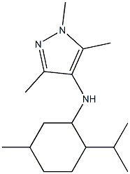 1,3,5-trimethyl-N-[5-methyl-2-(propan-2-yl)cyclohexyl]-1H-pyrazol-4-amine Struktur