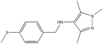 1,3,5-trimethyl-N-{[4-(methylsulfanyl)phenyl]methyl}-1H-pyrazol-4-amine Struktur