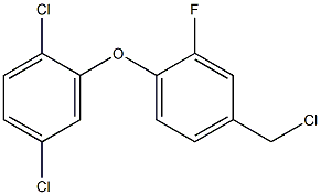 1,4-dichloro-2-[4-(chloromethyl)-2-fluorophenoxy]benzene Struktur