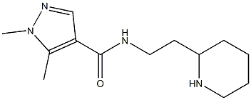 1,5-dimethyl-N-[2-(piperidin-2-yl)ethyl]-1H-pyrazole-4-carboxamide Struktur