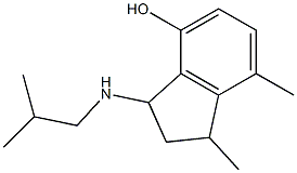 1,7-dimethyl-3-[(2-methylpropyl)amino]-2,3-dihydro-1H-inden-4-ol Struktur