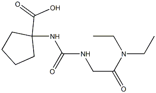 1-[({[2-(diethylamino)-2-oxoethyl]amino}carbonyl)amino]cyclopentanecarboxylic acid Struktur