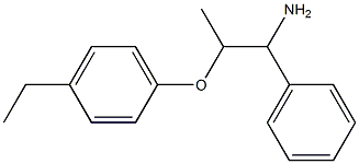 1-[(1-amino-1-phenylpropan-2-yl)oxy]-4-ethylbenzene Struktur