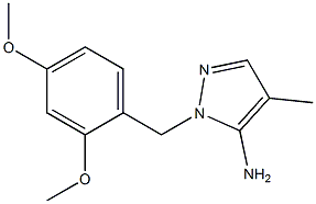 1-[(2,4-dimethoxyphenyl)methyl]-4-methyl-1H-pyrazol-5-amine Struktur