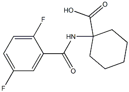 1-[(2,5-difluorobenzoyl)amino]cyclohexanecarboxylic acid Struktur