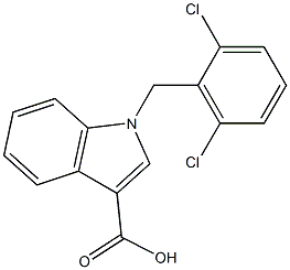 1-[(2,6-dichlorophenyl)methyl]-1H-indole-3-carboxylic acid Struktur