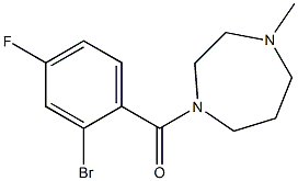 1-[(2-bromo-4-fluorophenyl)carbonyl]-4-methyl-1,4-diazepane Struktur