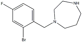 1-[(2-bromo-4-fluorophenyl)methyl]-1,4-diazepane Struktur