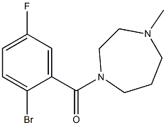 1-[(2-bromo-5-fluorophenyl)carbonyl]-4-methyl-1,4-diazepane Struktur