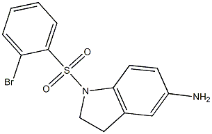 1-[(2-bromobenzene)sulfonyl]-2,3-dihydro-1H-indol-5-amine Struktur