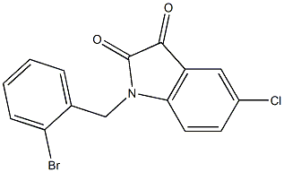 1-[(2-bromophenyl)methyl]-5-chloro-2,3-dihydro-1H-indole-2,3-dione Struktur