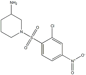 1-[(2-chloro-4-nitrobenzene)sulfonyl]piperidin-3-amine Struktur