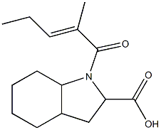 1-[(2E)-2-methylpent-2-enoyl]octahydro-1H-indole-2-carboxylic acid Struktur