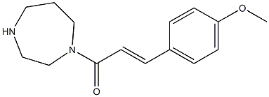 1-[(2E)-3-(4-methoxyphenyl)prop-2-enoyl]-1,4-diazepane Struktur