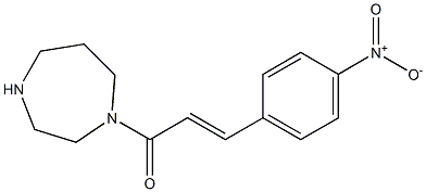 1-[(2E)-3-(4-nitrophenyl)prop-2-enoyl]-1,4-diazepane Struktur