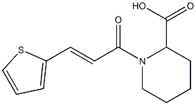 1-[(2E)-3-thien-2-ylprop-2-enoyl]piperidine-2-carboxylic acid Struktur