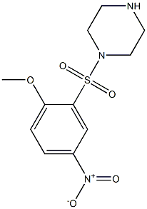 1-[(2-methoxy-5-nitrobenzene)sulfonyl]piperazine Struktur