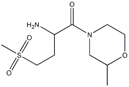 1-[(2-methylmorpholin-4-yl)carbonyl]-3-(methylsulfonyl)propylamine Struktur