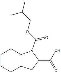 1-[(2-methylpropoxy)carbonyl]-octahydro-1H-indole-2-carboxylic acid Struktur